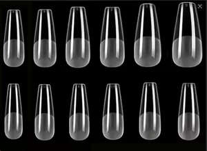 120 Uñas Postizas de Color Puro, Semi-Mate, Estilo <span class=keywords><strong>Ballet</strong></span> Coffin, Transparentes, Acrílicas, 12 Tamaños, Uñas a Presión con Cobertura Total - Product Image 5
