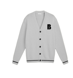 2020 Herbst Winter Herren-<span class=keywords><strong>Cardigan</strong></span> mit individuellem Logo, Langarm, Casual, Rosa und Grün, im Sorority-Buchstaben-Stil, Strickjacke - Product Image 5