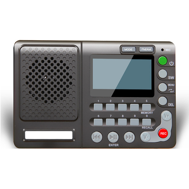 HD Recording Lighting Shortwave Radio Digital Display Alarm Clock Card Full Band Digital FM Radio with BT