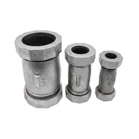 Raccord de compression en fonte malléable galvanisée PN16 1/2"-4" de haute qualité pour réparation de tuyaux d'eau/gaz/plomberie