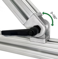 Charnière robuste en profilé aluminium à rainure en T pour cadre modulaire 2020 2040 4040 et porte de machine CNC