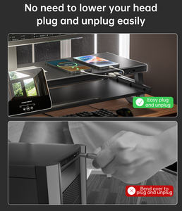 Support d'écran d'ordinateur double couche avec lumière respirante, USB 3.0 et extension de charge rapide, prenant en charge deux moniteurs - Product Image 5