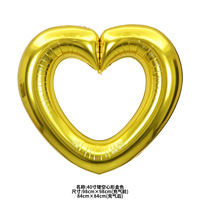 40 pouces Coeur d'amour géant en aluminium Ballons coeur creux pour mariage mariée à être décorations de douche nuptiale