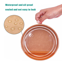 Bol en papier écologique pour salade, pour aliments chauds/froids, bol en papier kraft personnalisé avec couvercle