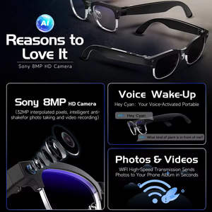 Lunettes de soleil intelligentes W630 avec caméra, traducteur vocal IA et fonction d'enregistrement vidéo, connectivité Wi-Fi - Product Image 4