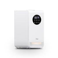 Humidificateur à ultrasons avec minuterie Fonction humidistatique Veilleuse et buse de brouillard à 360 degrés pour chambre à coucher