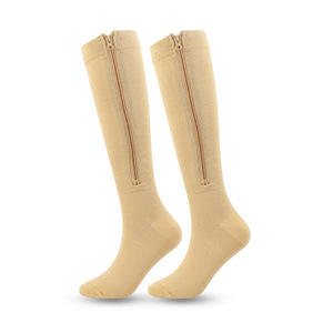 Trending <strong>Zipper</strong> <strong>Compression</strong> Socks Knee High <strong>Compression</strong> <strong>Stockings</strong> 15-20 Mmhg for Cycling Outdoor Sports - Product Image 5