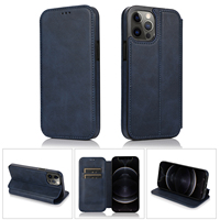 Étui portefeuille en cuir PU personnalisé ultra-mince pour iPhone 11 Pro Max et iPhone 12 Étui à rabat pour téléphone portable