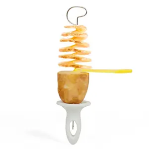 OEM מסחרי שימוש ידני מתולתל צ 'יפס מסלף תפוחי אדמה ספירלת טורנדו תפוחי אדמה קאטר הגדר לבית ברביקיו שימוש