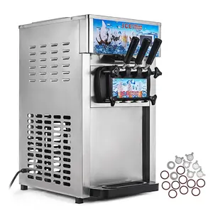 Machine à crème glacée commerciale VEVOR-001 Offre Spéciale Machine à crème glacée molle Machine à congélateur continu Crème glacée