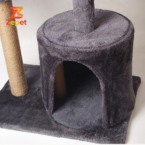 Tour pour chat en <span class=keywords><strong>bois</strong></span> de sisal naturel <span class=keywords><strong>avec</strong></span> griffoir et condo, jouet en peluche pour animaux de compagnie, prix de gros EUR, à prix abordable - Product Image 4