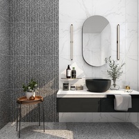 Carreaux muraux en céramique tout-porcelaine à motifs ondulés mats 300x600mm, style terrazzo, pour cuisine et salle de bain nordiques, carreaux de sol Macaron antidérapants