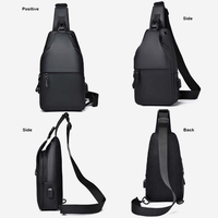 Sac de poitrine léger pour hommes, sac à bandoulière, sac à épaule, sacoche pour tablette, multi-compartiments, voyage, randonnée