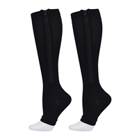 Chaussettes de compression montantes en nylon tricoté CMAX, écologiques, à fermeture éclair, pour la course et le cyclisme, séchage rapide, respirantes, antidérapantes