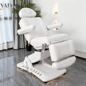 Table de massage électrique hydraulique pour esthéticienne, <span class=keywords><strong>lit</strong></span> de beauté pour salon, avec repose-jambes rétractable pivotant à 360 degrés, idéal pour soins du visage et extensions de cils - Product Image 4