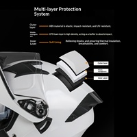 Casque de moto Thousand-paper-crane, design rabattable, utilisation universelle quatre saisons, certifié 3C, double visière, matériau ABS, différentes tailles