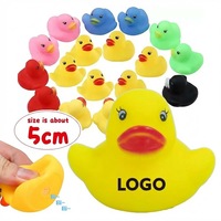Jouets de bain exclusifs en caoutchouc de 2 pouces pour bébés, canards en caoutchouc fantaisie pour la baignoire avec motifs uniques, mini-jouets en plastique en vrac