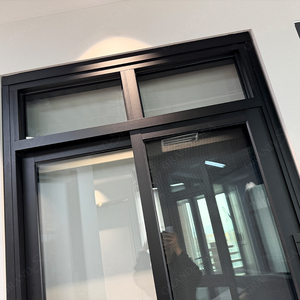 Fenêtres coulissantes modernes en aluminium à rupture de pont thermique avec verre trempé, résistantes aux ouragans, pour chambre, bar, véranda, <span class=keywords><strong>baie</strong></span> vitrée, vestiaire, café - Product Image 4