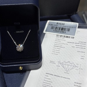 จี้เพชรทรงกลมเจียระไนแบบบริลเลียนท์ ขนาด 1 กะรัต 2 กะรัต 3 กะรัต 5 กะรัต เกรด DEF VVS VS ทอง 14K/18K <span class=keywords><strong>เพชร</strong></span> CVD HPHT ผลิตในห้องปฏิบัติการ พร้อมใบรับรอง IGI แบบกำหนดเอง - Product Image 4