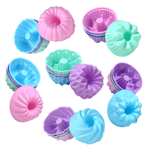24PCS tái sử dụng không dính Silicone Mini Donut & Bí Ngô lót cupcake DIY Pastry nướng khuôn thực phẩm khuôn túi đóng gói bánh công cụ - Product Image 2