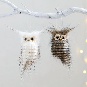 New Creative Handmade Christmas Tree Accessories Owl Pendants <b>Ornaments</b> Decorations Festival <b>Small</b> Gifts Wholesale - Product Image 2