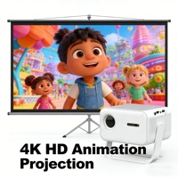 Projecteur Home Cinéma 1080P 280 Lumens Projecteur LCD Portable Intégré Android 11 pour Films et Jeux Projecteur 4k