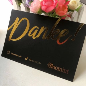 Chất lượng cao sang trọng lá vàng mờ Đen lá vàng dập kinh doanh thẻ giảm giá tùy chỉnh với mã QR - Product Image 5