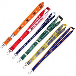 Wholesale Sublimation <b>Polyester</b> Nylon Flat Cheap Personalized Custom Logo Printing <b>Lanyard</b> - Product Image 2