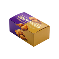 Boîte d'emballage personnalisée pour poulet frit rôti à emporter, pour fast-food, popcorn, ailes, nuggets, avec logo personnalisé