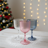 Gobelets en plastique, verres à pied vintage, gobelets à eau réutilisables incassables en vrac pour les fêtes