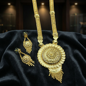 Wholesale 14K 18K 24K Micro Gold Filled Forming <b>Long</b> <b>Necklaces</b>, Fashion Jewelry Set, Brass Gold Plated Floral Design Jewelry Set - Product Image 5
