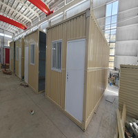 Maisons modulaires préfabriquées de luxe de 20 pieds Tente de conteneur plat préfabriquée Maison mobile Bureau à double porte Bâtiments faciles à utiliser en magasin