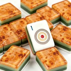 160-piece American <b>mahjong</b> <b>set</b> with high-end art-grade mother-of-pearl and 4-layer wood-grain acrylic,Same style as OMM - Product Image 1