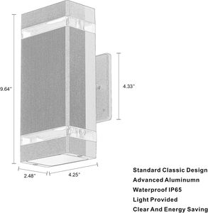 Square <b>Lights</b> Aluminum Waterproof LED Outdoor Wall <b>Sconce</b> IP65 3-Year Warranty 3000K/4000K/6000K Color Temperature for Garden - Product Image 5