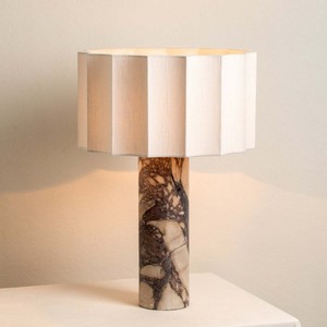Nordic Valli Marble Table Lamp <b>Led</b> Touch Control Cordless <b>Battery</b> Powered Modern Minimalist Designer Living Room Bedroom - Product Image 1