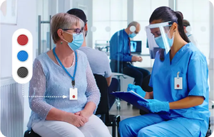 Nhà sản xuất vị trí chính xác BLE 5.0 mặc Huy hiệu lớn SOS hoảng loạn nút RFID bluetooth đèn hiệu - Product Image 6