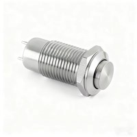 Interrupteur à bouton-poussoir métallique industriel ELEWIND 12 mm 1NO1NC IP40 CE 1A - Acier inoxydable (PM121H-10Z/J/S)