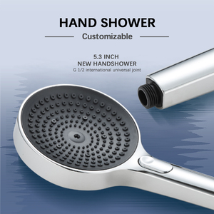 Có thể điều chỉnh 5.3in nhựa phòng tắm vòi sen đầu với 3 chế độ tiết kiệm nước lớn phòng tắm push button Ningbo nhà máy chải kết thúc - Product Image 2