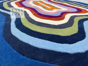 Alfombra Moderna de Lana con Diseño Abstracto y Colorido, Hecha a Mano con Técnicas 3D, Altamente Duradera y Antideslizante para Sala de Estar o Dormitorio - Product Image 5