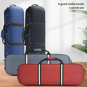 Étui de violon oblong léger 4/4 pleine taille en tissu Oxford avec mousse rigide de protection et doubles sangles de transport OEM - Product Image 3
