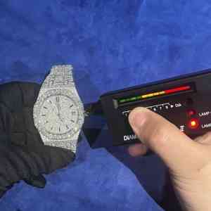 Relógio Clássico Hip Hop Iced Out Personalizado com Diamantes VVS em Aço Inoxidável Automático que Passa no Teste de Diamante - Product Image 2