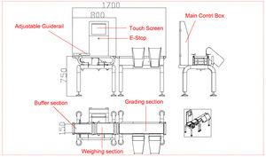 Tốc độ cao năng động <span class=keywords><strong>checkweigher</strong></span> với từ chối Hệ thống LED hiển thị có trọng lượng quy mô - Product Image 6
