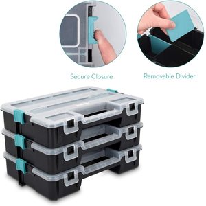 Plastic Stackable Organizer Storage <strong>Box</strong> Case For Tools, Small Parts, Jewelry - Product Image 5