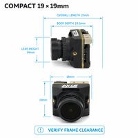 Caméra FPV analogique HD Axisflying C2 1200TVI, capteur CMOS 1/4, 5-40V PAL NTSC, grand angle 16:9, certifiée CE/FCC pour drone de course