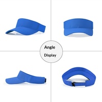 Topi Visor Desain Grosir untuk Olahraga, Bersepeda, Tenis, Golf, dan Aktivitas Luar Ruangan, Bahan Nylon Polos, Dapat Disesuaikan