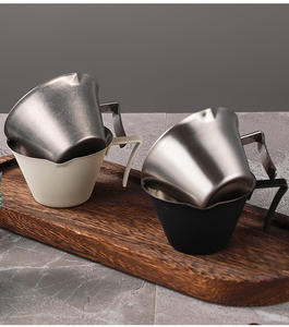 100ml Espresso tazza di misurazione con segni e beccuccio 304 acciaio inossidabile Espresso bicchierino in metallo per versare tazze di caffè in grani di pesatura - Product Image 6