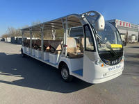 Bus électrique convertible 23 places pour visites touristiques, avec carrosserie métallique haute résistance et autonomie de 100 km, idéal pour parcs et campus