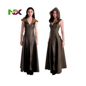 Ecoparty Women's Medieval Vintage Archer Hooded Cosplay Costume Warrior Arrow <strong>Hoodie</strong> Leather Dress Cloak Sleeveless Vests - Product Image 2