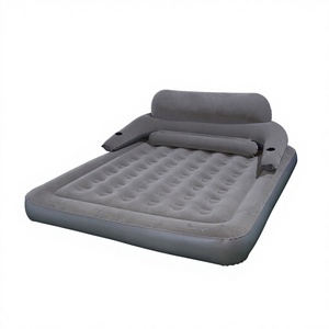 Colchón <span class=keywords><strong>Inflable</strong></span> de PVC con Bomba Eléctrica Integrada, Reposabrazos, Respaldo Integrado y Portavasos - Product Image 4
