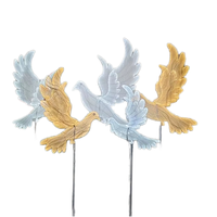 Lanternes LED en métal pour mariage, motif colombe de la paix, alimentées en courant alternatif, écologiques, indice IP33, pour décoration d'allée et éclairage de scène/route